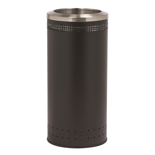 Commercial Zone Precision Series 25 Gallon Imprinted Trash Container, Black